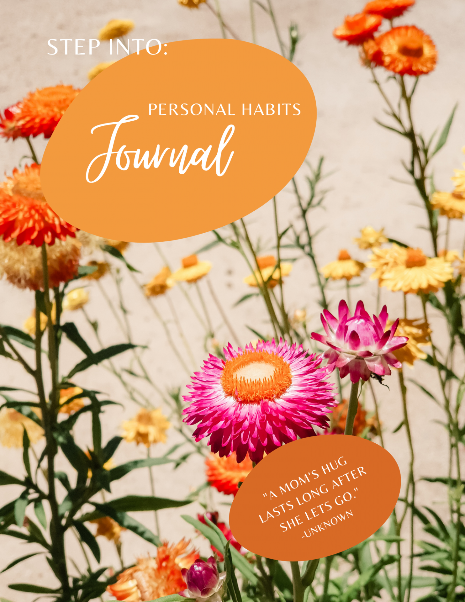 Personal habits journal cover